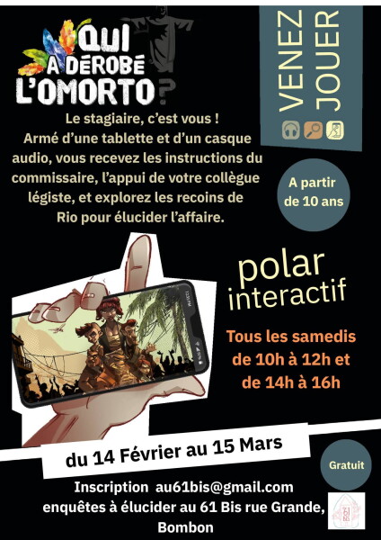 Couverture de Polar interactif à Bombon : Qui a dérobé l'Omorto ?