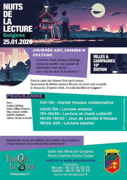 Couverture de Nuits de la lecture &agrave; Guignes