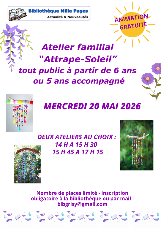 Couverture de Atelier Cr&eacute;atif - Attrape Soleil